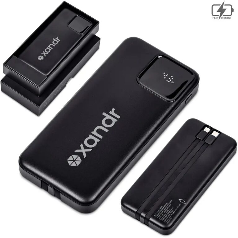 Antonius fast charge power bank charging smartphone on the go