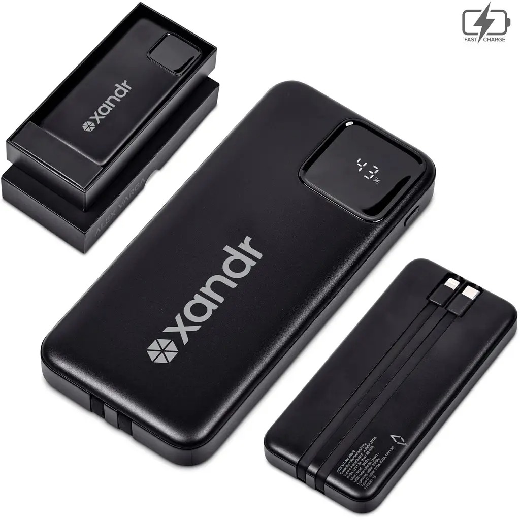 Antonius fast charge power bank charging smartphone on the go