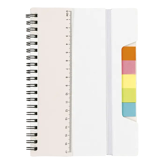A5 Notebook With Sticky Notes And Ruler