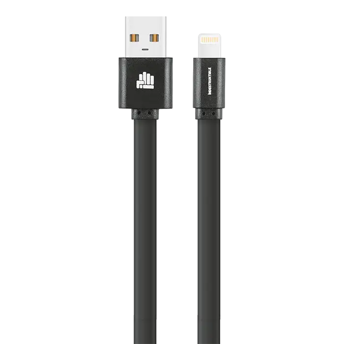IND 1.2m Flat Lightning Charger Cable