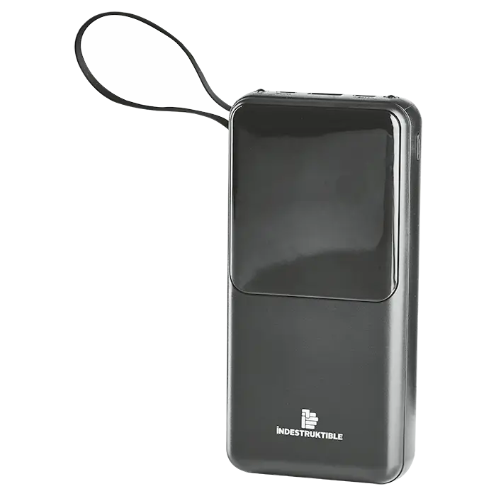 20000mAh power bank with built in cables