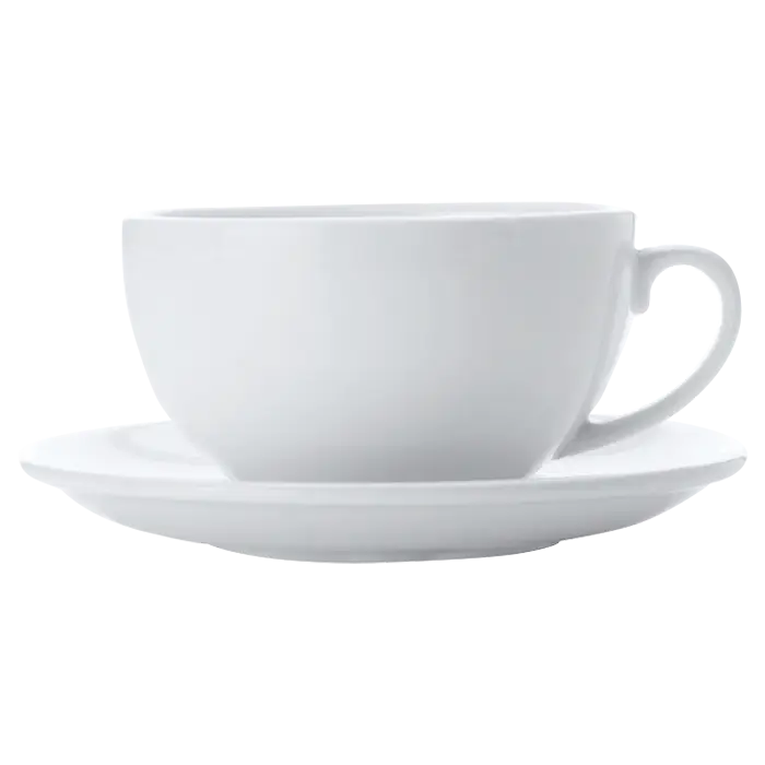 White Basics Cappuccino Cup and Saucer 320ml