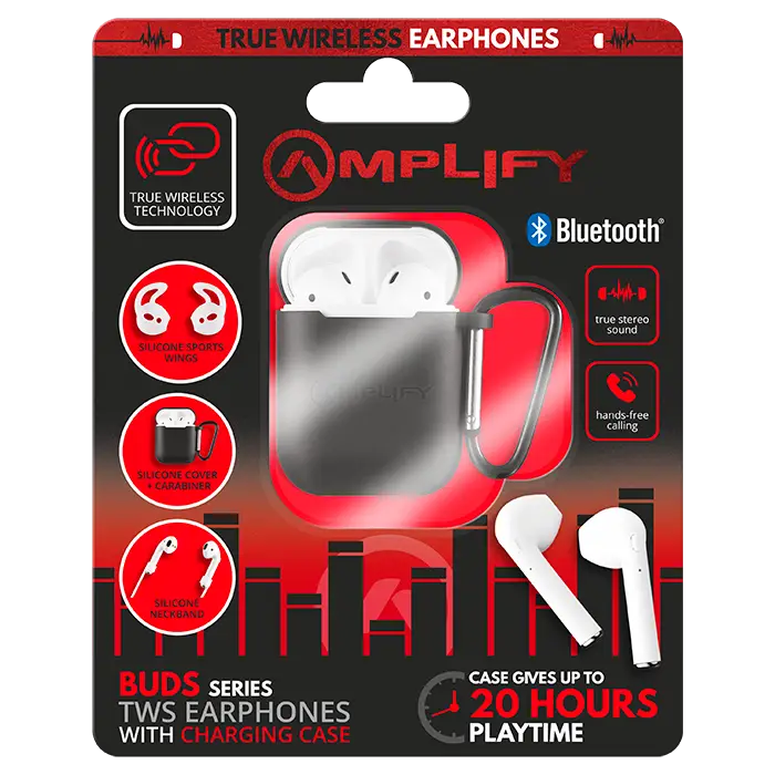 Amplify Buds Series True Wireless Earphones with Accessories