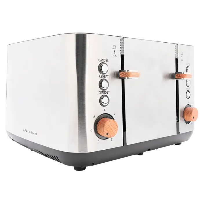 Boden Stark 4 Slice Stainless Steel Toaster