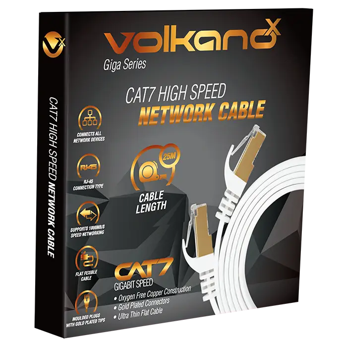 Volkano Giga Series Cat 7 Ethernet Cable 25m