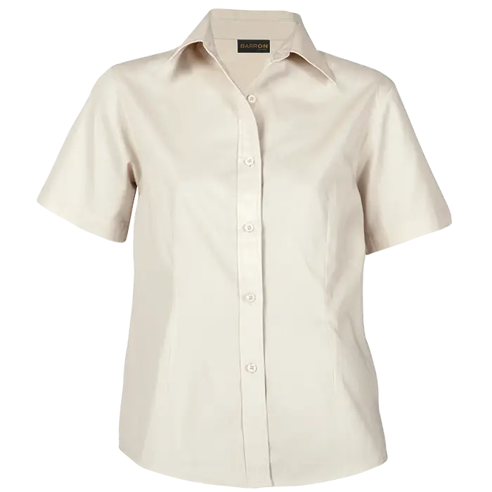 Brushed Cotton Twill Blouse Short Sleeve Ladies