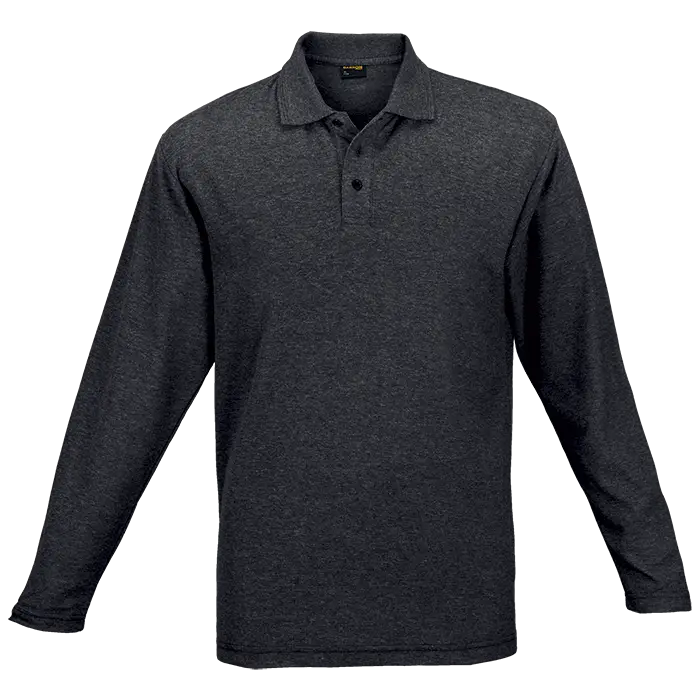 175g Pique Knit Long Sleeve Golfer Mens
