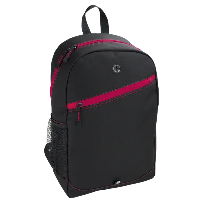Backpack With Contrast Colour Diagonal Zip