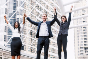 Men and Women in Corporate Clothing