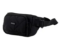 Quilted Double Pocket Moon Bag