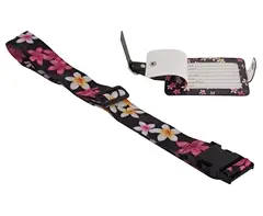 Floral Luggage Strap & Tag