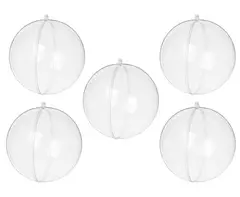 5-Pack Fillable Christmas Bauble Set