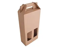 Kraft Double 750ml Wine Bottle Gift Box