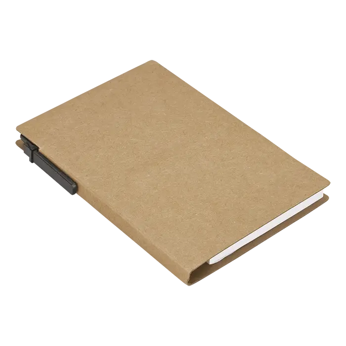 Recycled Notebook with Pen and Flags