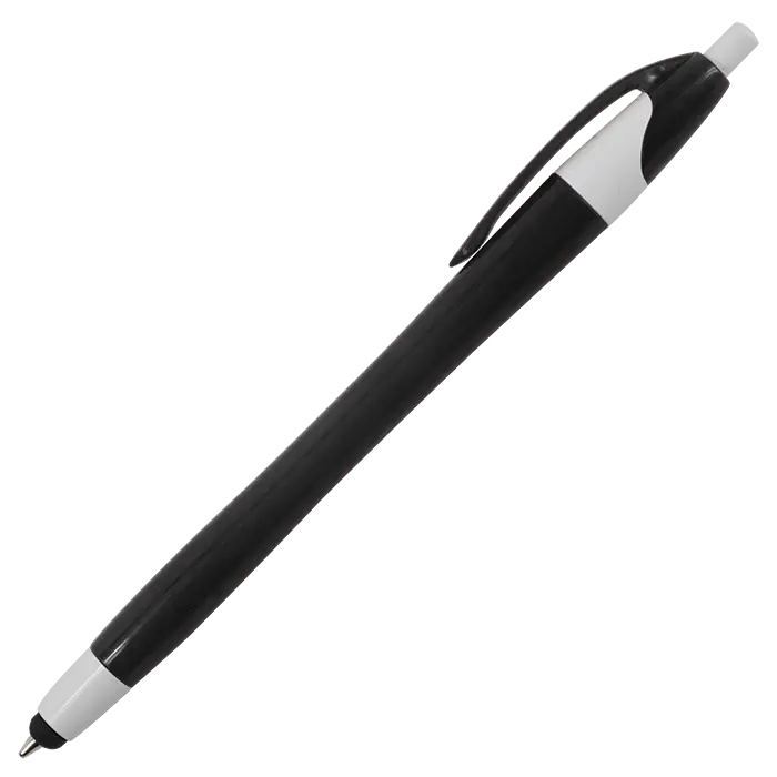 Slim Coloured Barrel Ballpoint Pen with Stylus