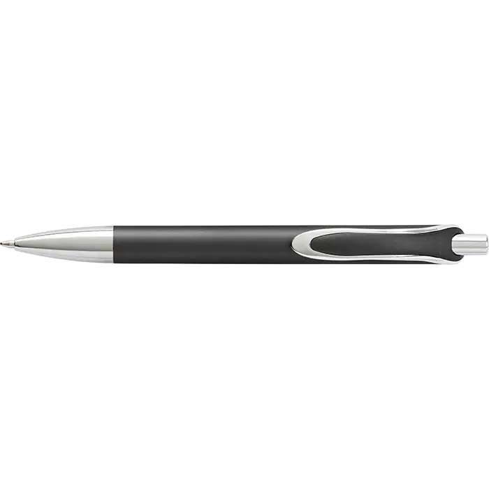 Coloured Barrel Ballpoint Pen with Silver Tip and Clip