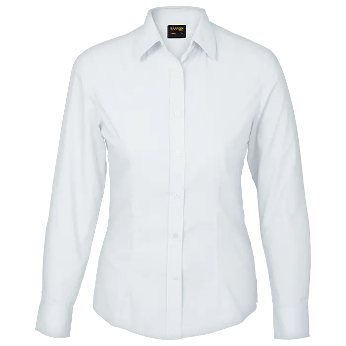 Basic Poly Cotton Blouse Long Sleeve Ladies