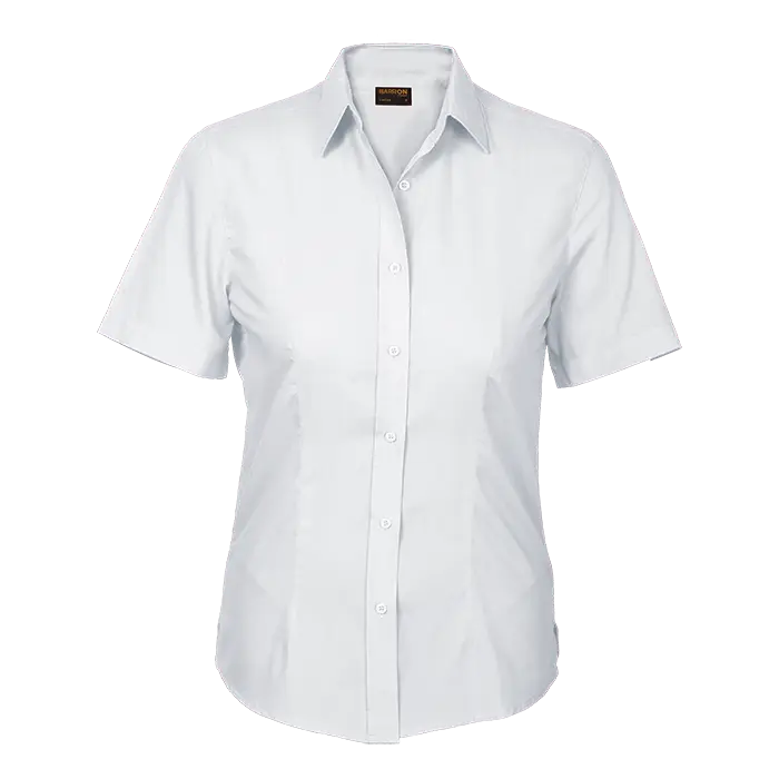 Basic Poly Cotton Blouse Short Sleeve Ladies