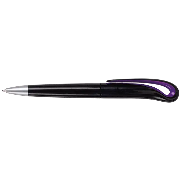 Swan Neck Design Ballpoint Pen with Black Barrel