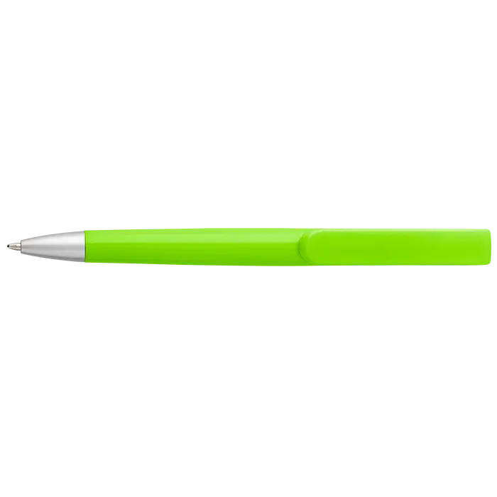 Rounded Clip Ballpoint Pen With Coloured Barrel