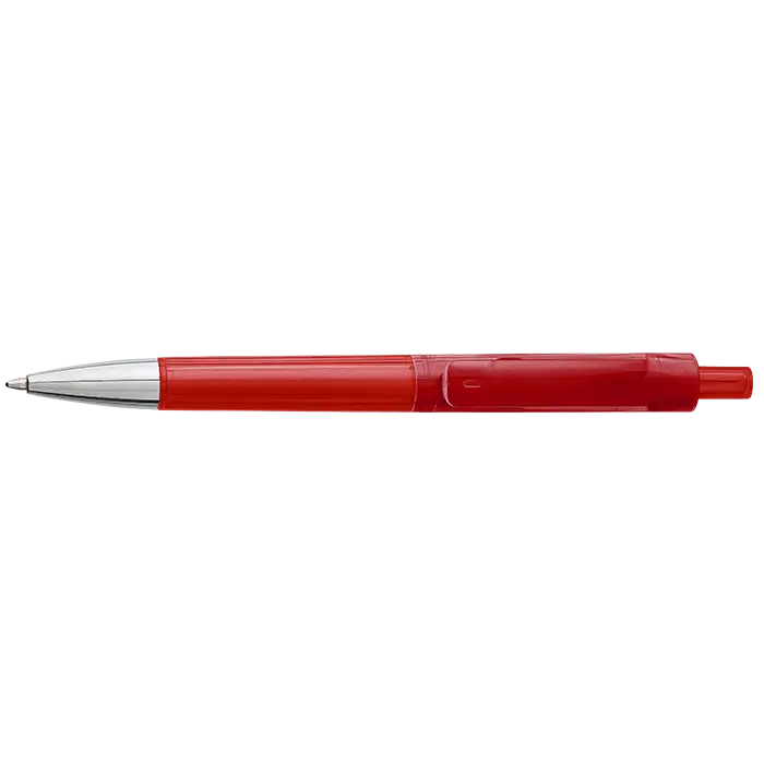 Ballpoint Pen With Transparent Coloured Barrel