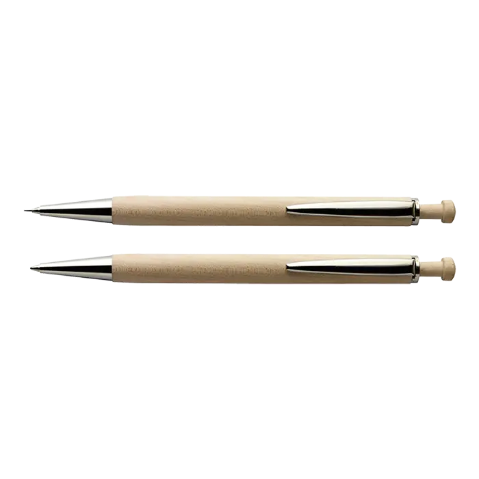 Maple Wood Pen And Clutch Pencil Set