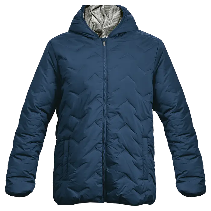 Mock-Quilt Hooded Puffer Mens