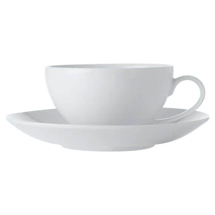 White Basics Coupe Cup and Saucer 200ml