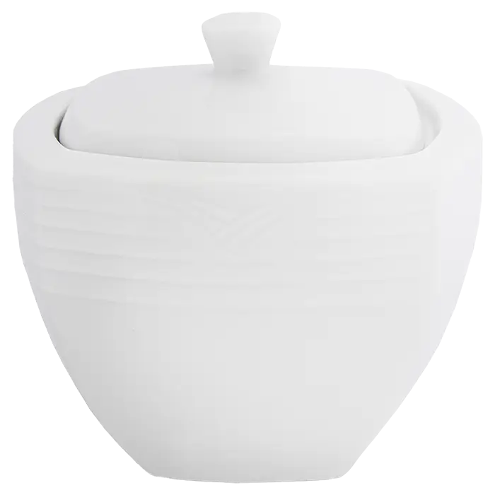 Arctic White Square Sugar Bowl