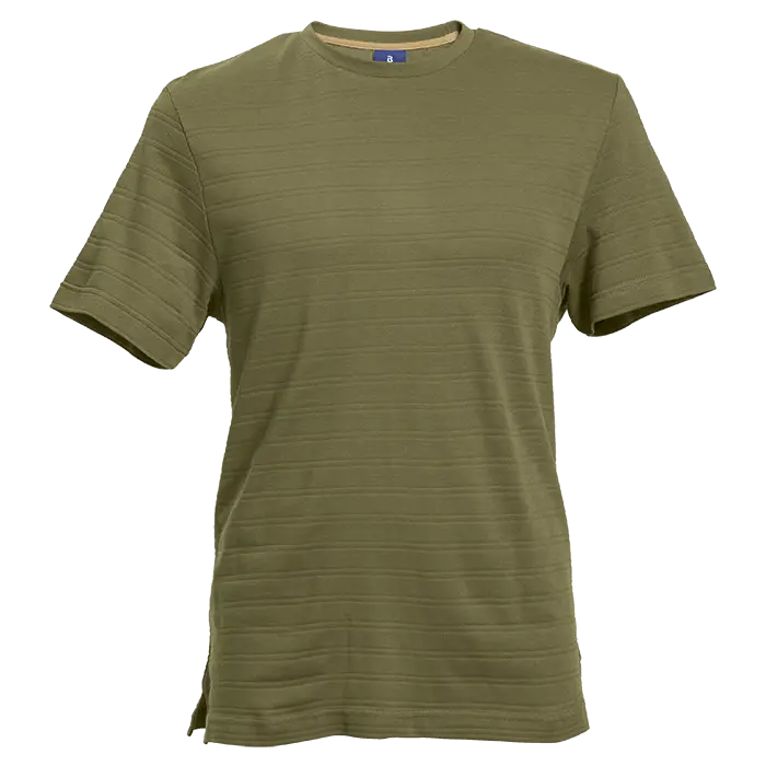 170g Pique Knit Jacquard Stripe T-Shirt