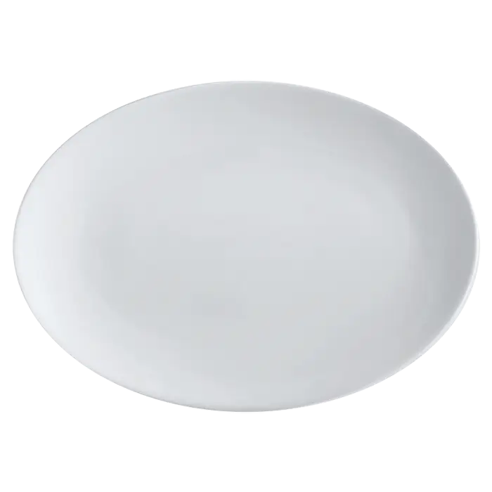 White Basics Oval Plate