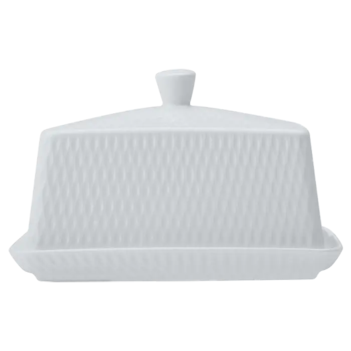 White Basics Diamonds Butter Dish