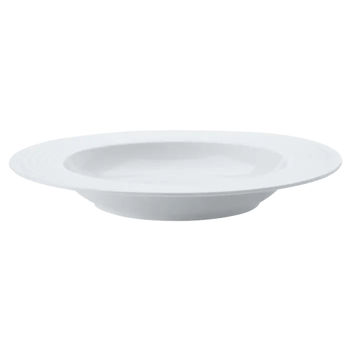 White Basics Diamonds Rim Soup Bowl