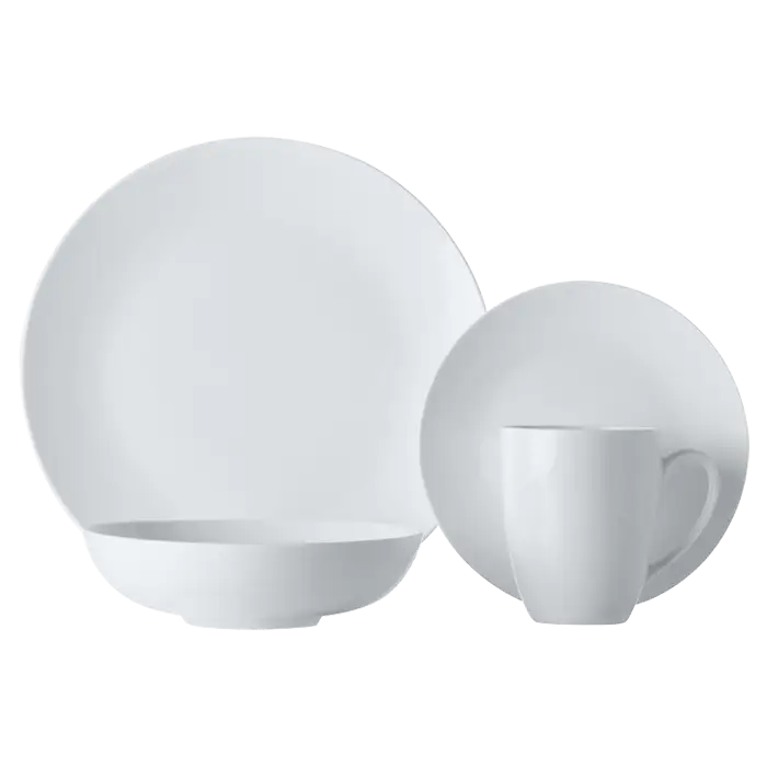 White Basics Fitzrovia Coupe Dinner Set 16 Piece