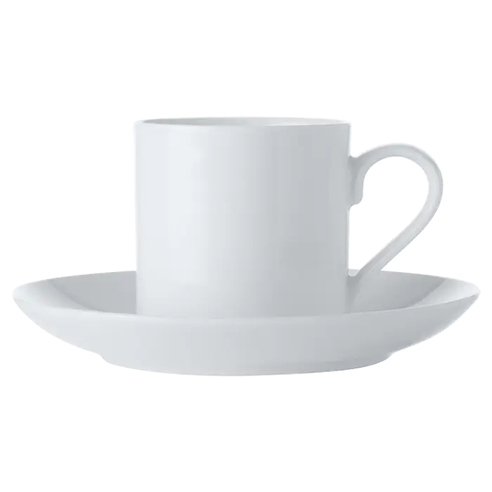 White Basics Straight Demi Cup and Saucer 100ml