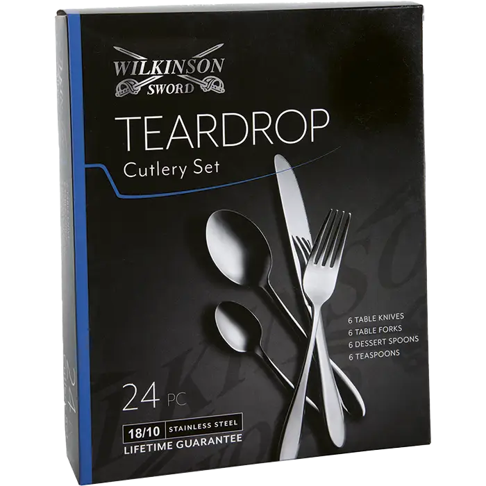 Teardrop 24 Piece Cutlery Set