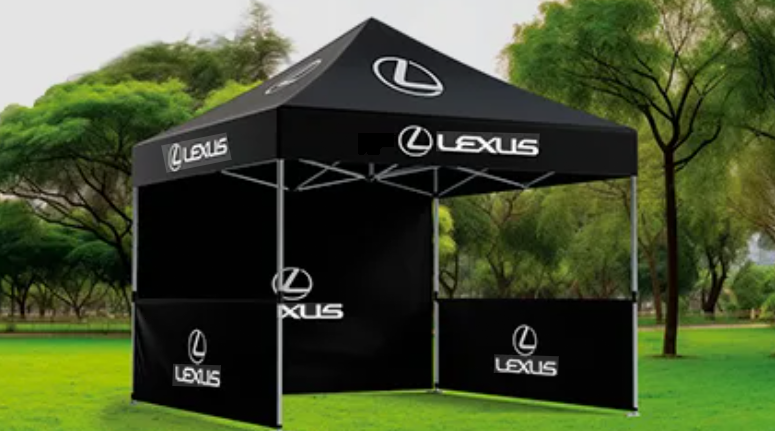Branded golf day signage and printed materials displayed at a corporate golf event