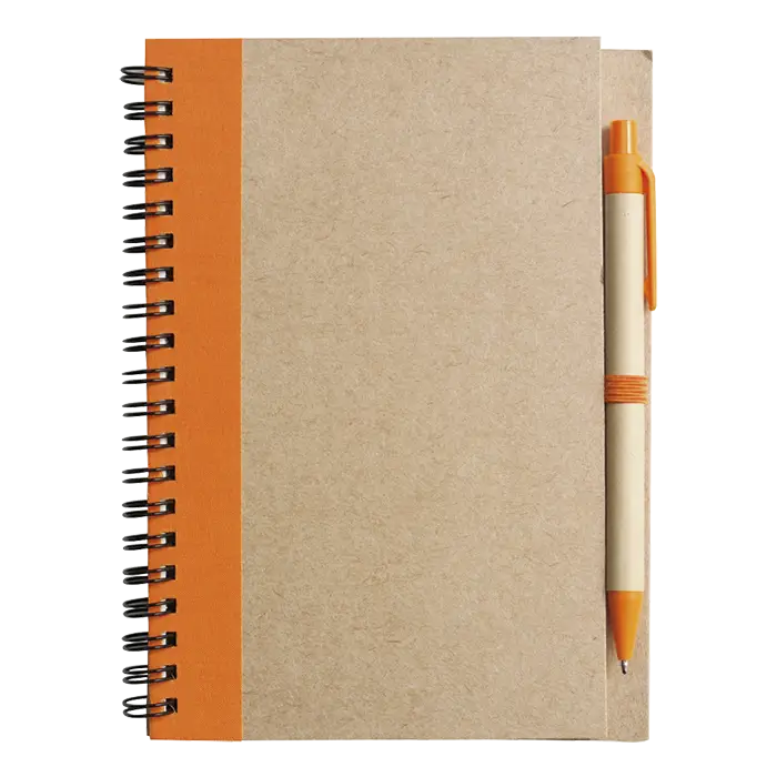 Recycled Spiral Notebook and Pen