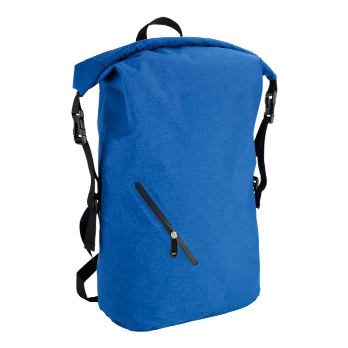 Melange Waterproof Backpack With Diagonal Zip