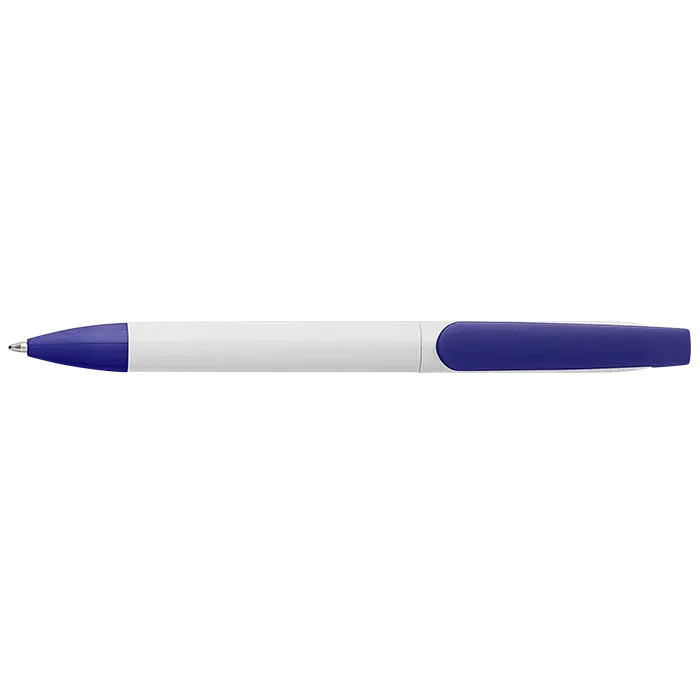 Twist Action Ballpoint Pen With White Barrel