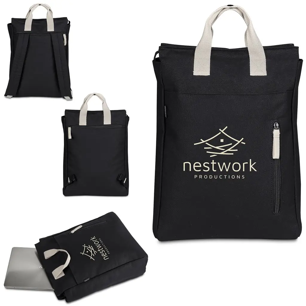 Serendipio Cityline Cotton Canvas Laptop Backpack