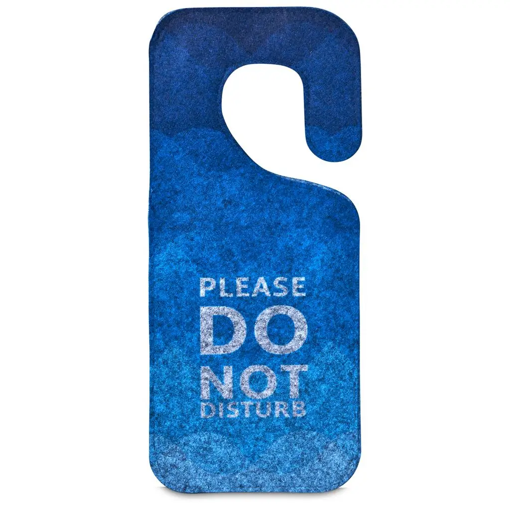 Pre-Printed Sample Hoppla Hangit RPET Felt Door Hanger