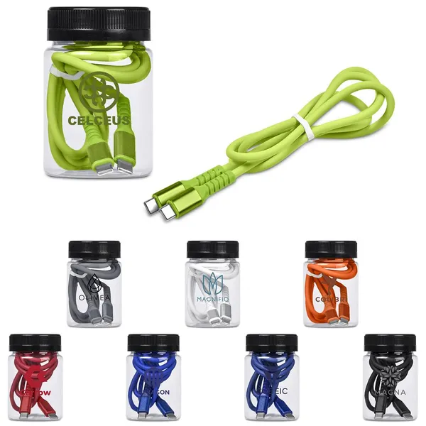 Altitude Barlitt Fast Charge Type-C to Type-C Charging Cable Cable in Jar Altitude Barlitt Fast Charge Type-C to Type-C Charging Cable Cable in Jar
