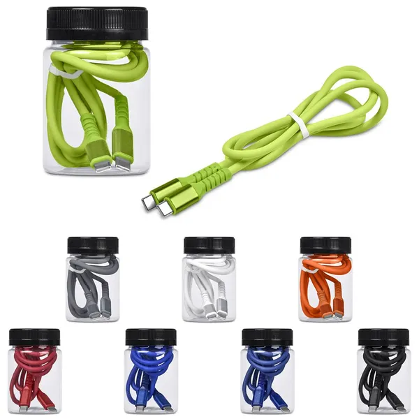 Altitude Barlitt Fast Charge Type-C to Type-C Charging Cable Cable in Jar Altitude Barlitt Fast Charge Type-C to Type-C Charging Cable Cable in Jar
