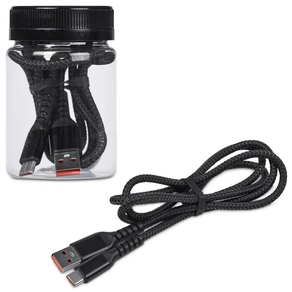 Altitude Muttle Fast Charge USB-A to Type-C Charging Cable in Jar Altitude Muttle Fast Charge USB-A to Type-C Charging Cable in Jar