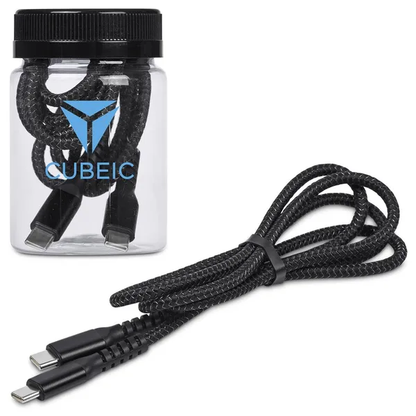 Altitude Nitty Fast Charge Type-C to Type-C Charging Cable in Jar Altitude Nitty Fast Charge Type-C to Type-C Charging Cable in Jar