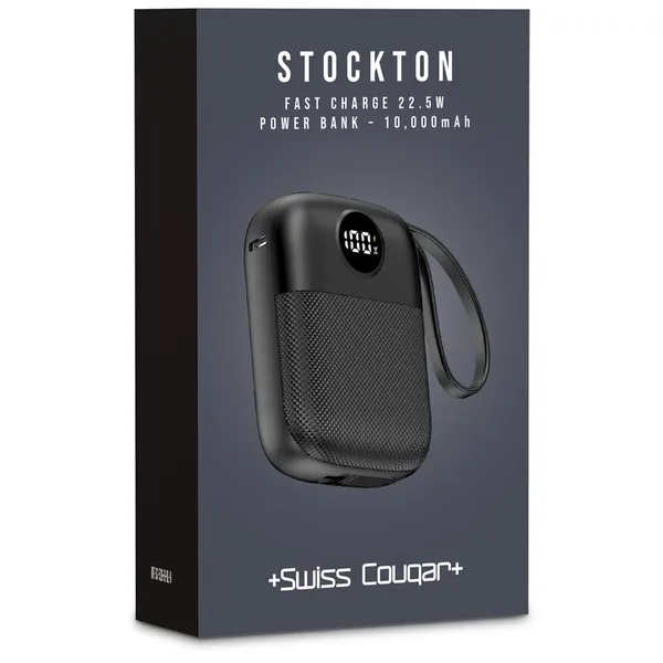 Swiss Cougar Stockton Fast Charge 22.5W Power Bank - 10000mAh Swiss Cougar Stockton Fast Charge 22.5W Power Bank - 10000mAh