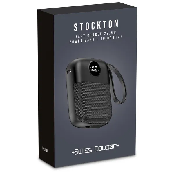 Swiss Cougar Stockton Fast Charge 22.5W Power Bank - 10000mAh Swiss Cougar Stockton Fast Charge 22.5W Power Bank - 10000mAh