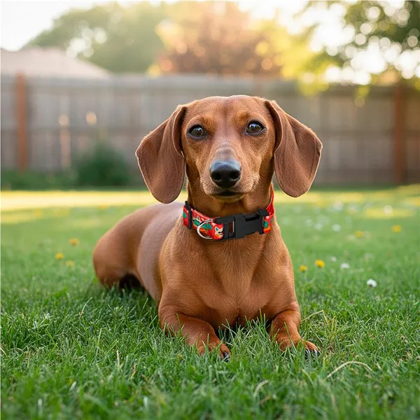 Pre-Printed Sample Hoppla Rambo Polyester Dog Collar Pre-Printed Sample Hoppla Rambo Polyester Dog Collar