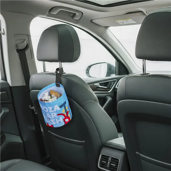 Pre-Printed Sample Hoppla Auto Polyester Car Refuse Holder Pre-Printed Sample Hoppla Auto Polyester Car Refuse Holder